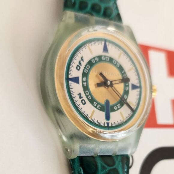 Swatch Watch RING A BELL SLG102 1995 Musicall Melody By Phillip Glass - Picture 5 of 8